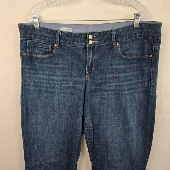 Gap 1969 Perfect Boot Women's 18 Long Blue Dark Wash - Picture 3 of 16